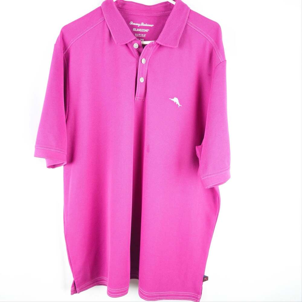 Tommy Bahama IslandZone Supima Cotton Men's Polo Shirt Magenta